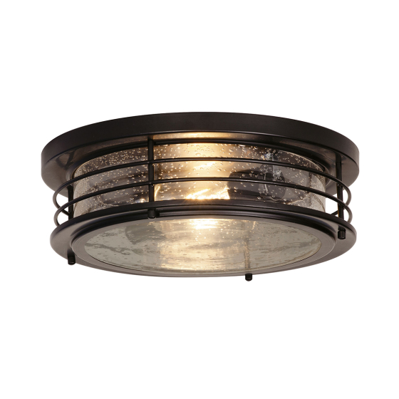 Alcon 11139 13-Inch Industrial Flush Mount Ceiling Light 