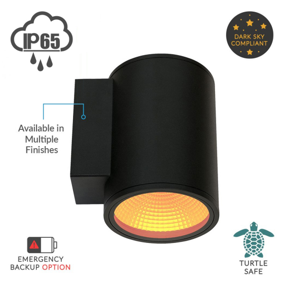 Alcon 11218-TF-R Pavo Turtle Friendly LED 6 Inch Cylinder Wall Light