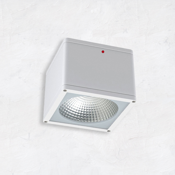 Alcon 11224-IEM Pavo Architectural LED 6 Inch Square Ceiling Light with Internal Emergency Backup
