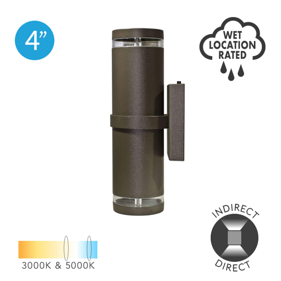 Alcon 11228-W Direct/Indirect LED Outdoor Wall Mount Light