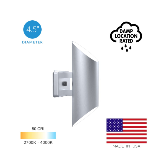 Alcon 11232 Wall Double Diagonal Bias-Cut Cylinder Up/Down Light