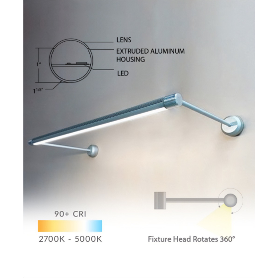 Indoor Adjustable Sign and Picture Wall Light