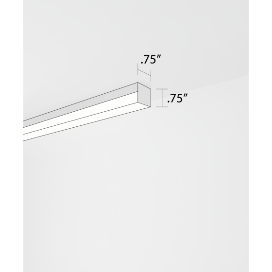 Alcon 12100-10-S, surface linear ceiling light shown in black finish and with a flush trim-less lens.
