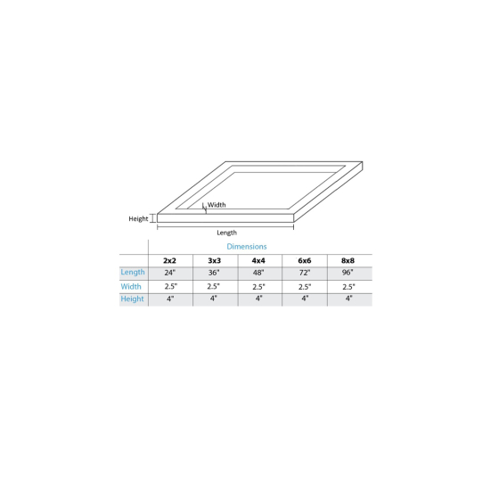 Alcon 12100-20-SQ-S LED 2-Inch Square Surface Mount Light