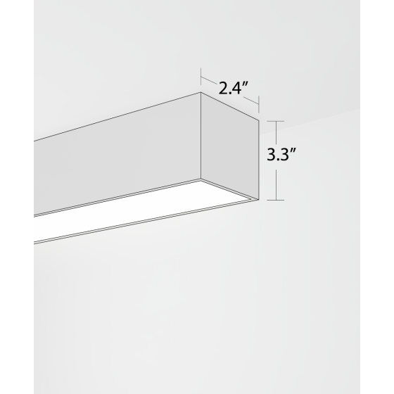 2.4-Inch RGBW Color-Changing LED Linear Ceiling Light