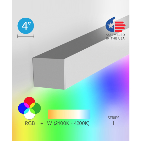 4-Inch RGBW Color-Changing Linear LED Wall Light
