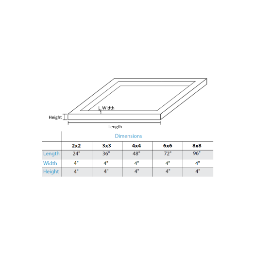 Alcon 12100-40-P-SQ, Square shaped pendant light shown in white finish and with a flushed lens.