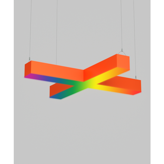 4-Inch RGBW Color Changing X-Shaped LED Pendant Light