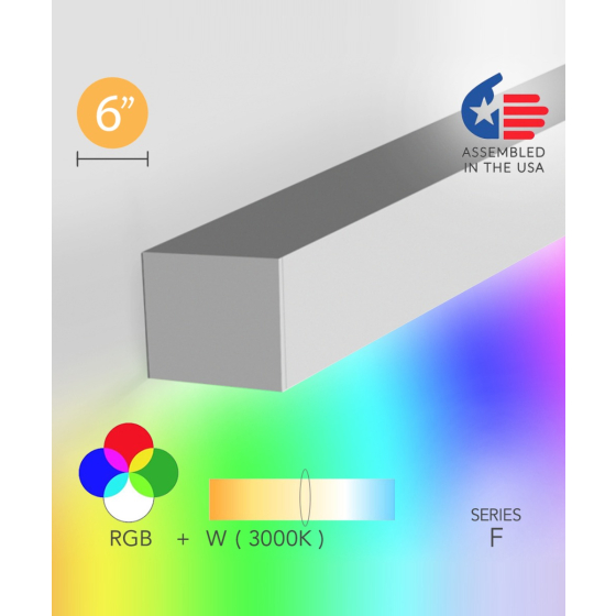 6-Inch RGBW Color-Changing Linear LED Wall Light