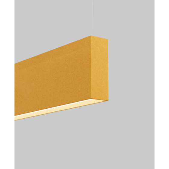 Alcon 12101-20-P-10 acoustic pendant light shown with sunshine, yellow, finish and regressed lens