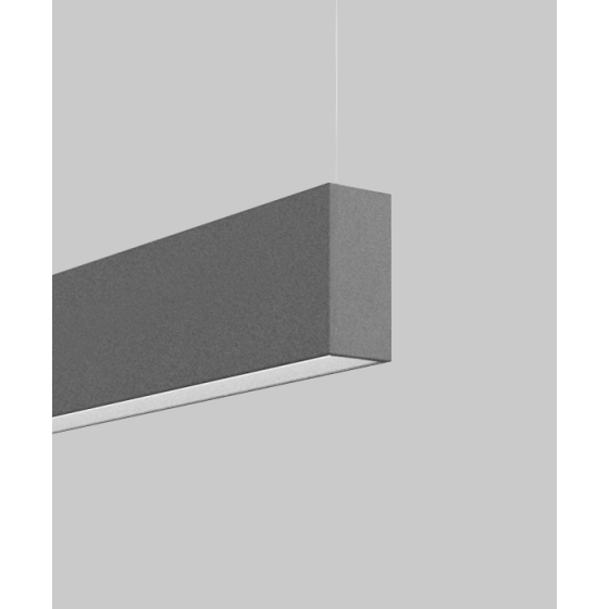 Alcon 12101-20-P-8 acoustic pendant light shown with pewter finish and regressed lens