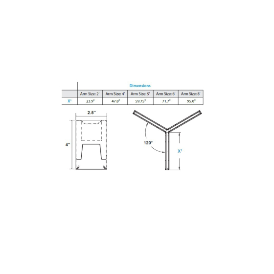 2.5-Inch Y-Shaped LED Pendant Light