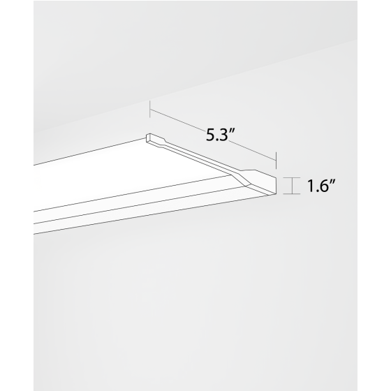 Color Temperature Switch LED Thin Linear Wall Light
