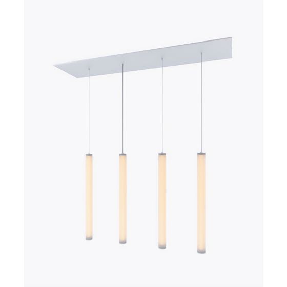 Alcon Lighting 12168-4 Cosma 4 Light Cluster Architectural LED Long Cylinder Vertical Tube Commercial Pendant Light Fixture