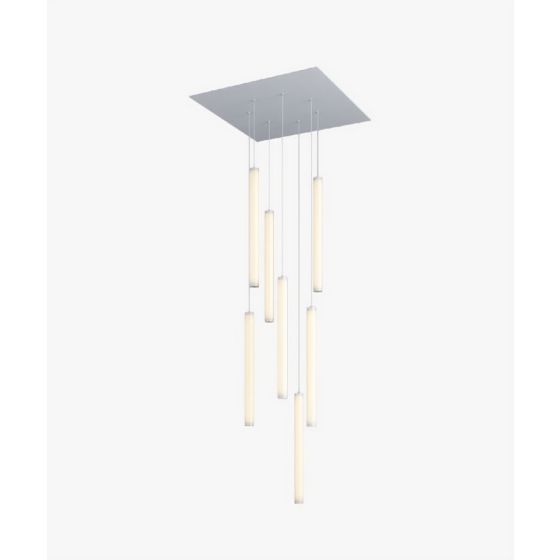 Alcon Lighting 12168-7 Cosma 7 Light Cluster Architectural LED Long Cylinder Vertical Tube Commercial Pendant Light Fixture
