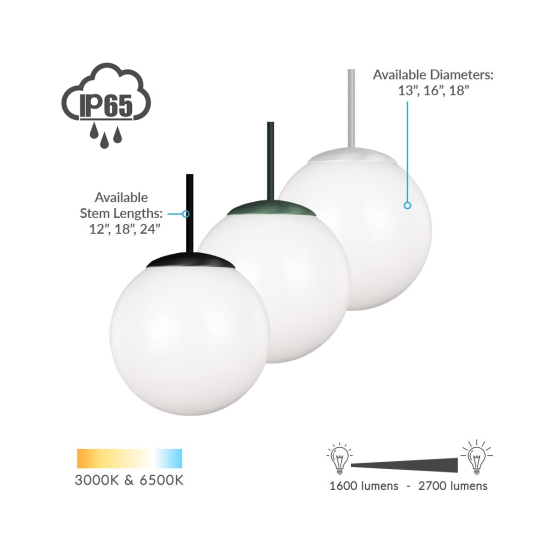 LED Globe Pendant Light