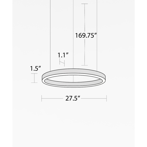 Alcon 12231-P, suspended commercial pendant light shown in black finish and with a flush trim-less lens.