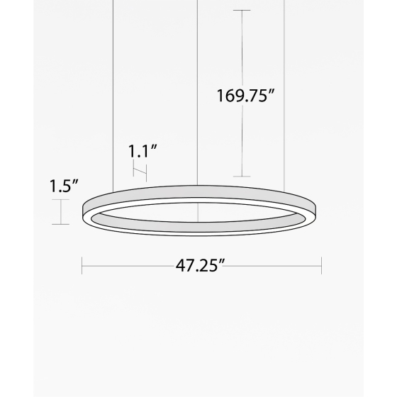 Alcon 12232-P, suspended commercial pendant light shown in black finish and with a flush trim-less lens.