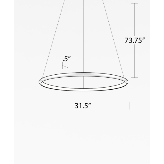 Alcon 12237-P, suspended commercial pendant ring light shown in silver finish and with a flush trim-less internal lens.