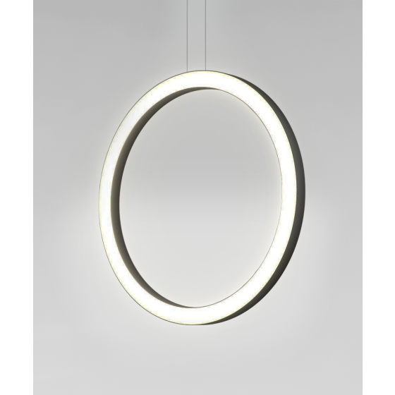 Vertical Large Round Chandelier Slim LED Ring Pendant Light