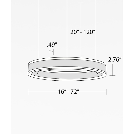 Alcon 12270-1-P, suspended commercial pendant light shown in black finish and with a flush trim-less lens.