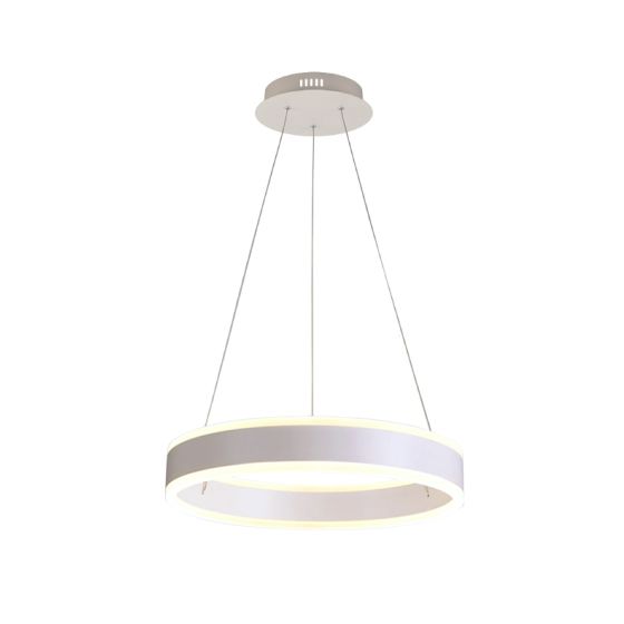 1-Tier Round Chandelier LED Ring Pendant Up and Down Light