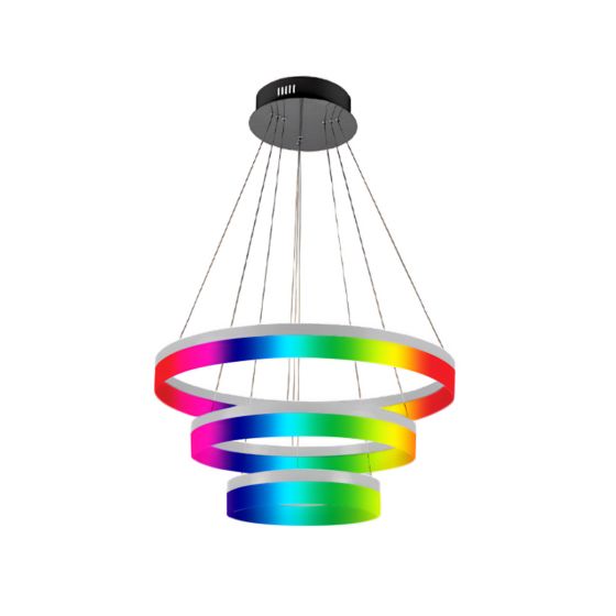 Alcon 12272-3-RGBW Redondo Architectural LED 3 Tier Ring Chandelier 