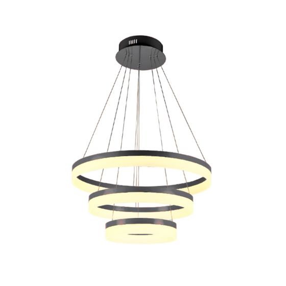 Alcon 12272-3 Architectural LED 3-Tier Ring Chandelier 