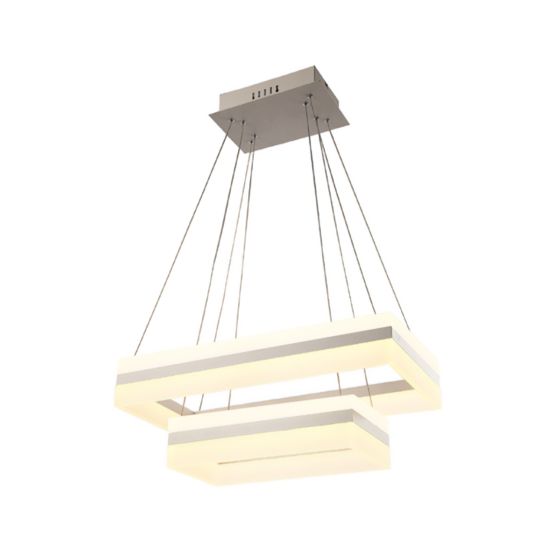 Alcon 12274-2 Rectangle Architectural LED 2-Tier Chandelier