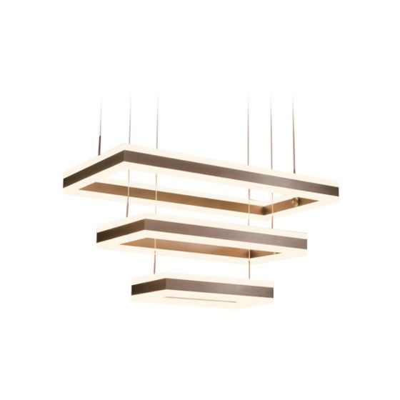Alcon 12274-3 Rectangle Architectural LED 3-Tier Chandelier