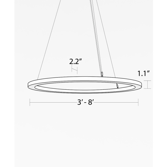 Alcon 12280-P, suspended commercial pendant light shown in silver finish and with a flush trim-less lens.
