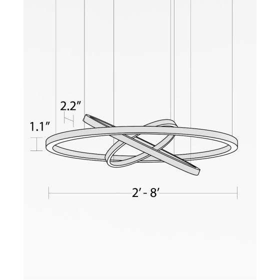 Alcon 12281-P, suspended commercial pendant light shown in black finish and with a flush trim-less lens.