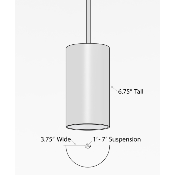 4-Inch Cylinder LED Pendant Light