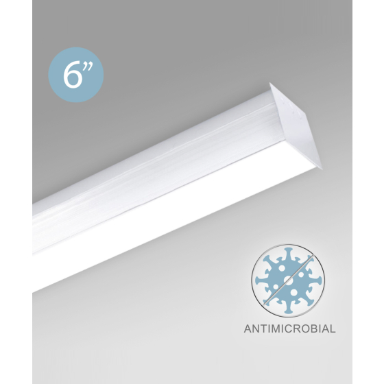 Antimicrobial Surface-Mounted Linear Block LED Ceiling Light