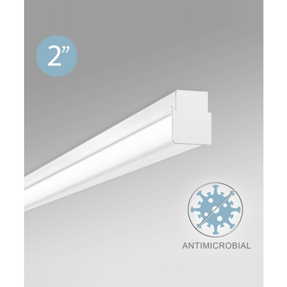 Alcon 12513-S Linear Antimicrobial LED Slim Linear Surface-Mounted Ceiling Light