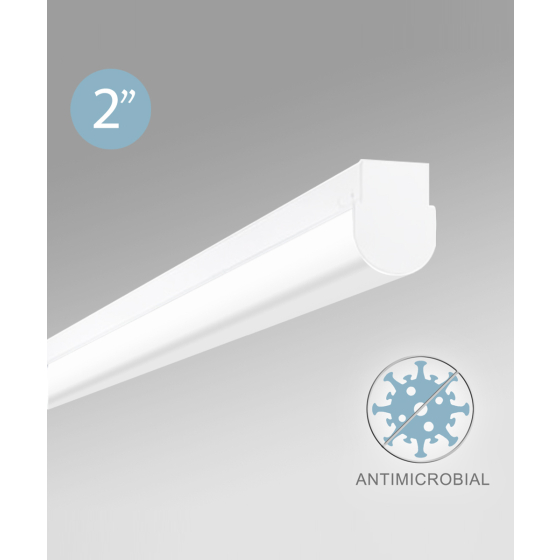 Alcon 12527-S Antimicrobial Rounded Linear Surface-Mounted Ceiling LED Light