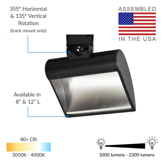 Alcon 13252-M Architectural Wall Wash Monopoint LED Light