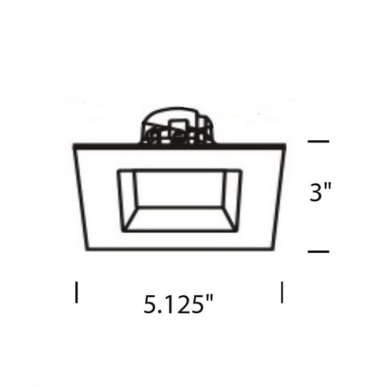 Alcon Escala 14009-4 4-Inch Square Baffle Architectural LED Recessed Can Light