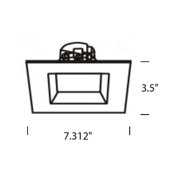 6-Inch Square Baffle Architectural LED Recessed Can Light