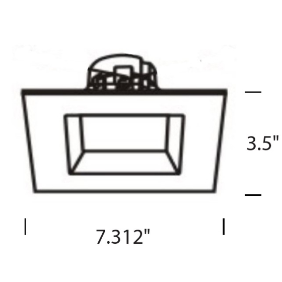 Alcon Escala 14009-6 6-Inch Square Baffle Architectural LED Recessed Can Light