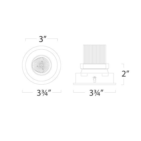 Alcon 14013-R Illusione 4-Inch LED Flanged Recessed Light