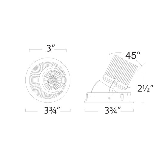 Alcon 14013-W Illusione 4-Inch LED Wall Wash Recessed Light