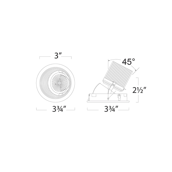 Alcon 14013-W Illusione 4-Inch LED Wall Wash Recessed Light