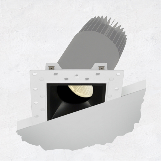Alcon 14073-ADJ Illusione 2.5-Inch Architectural LED Adjustable Square Recessed Light