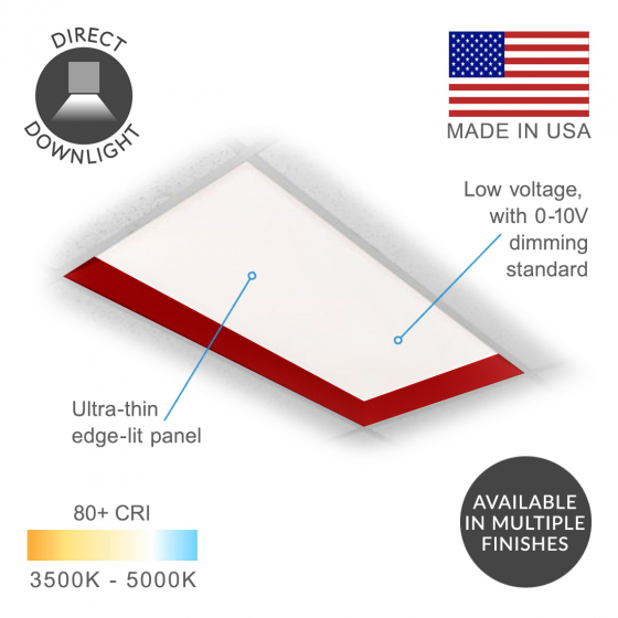 Alcon 14095 Architectural Recessed Flat Decorative Panel LED Light