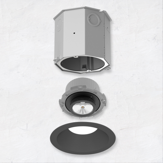 Alcon 14105-4-ADJ 4-Inch Recessed LED Adjustable Concrete Ceiling Light