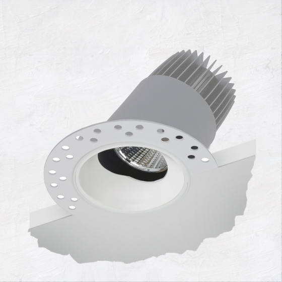 Alcon 14121-ADJ25 2.5-Inch 25-Degree Tilt Adjustable LED Trimless Recessed Light