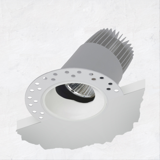 Alcon 14121-ADJ40 2.5-Inch 40-Degree Tilt Adjustable LED Trimless Recessed Light
