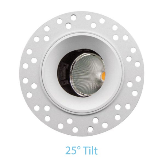 Alcon 14121-ADJ25 2.5-Inch 25-Degree Tilt Adjustable LED Trimless Recessed Light