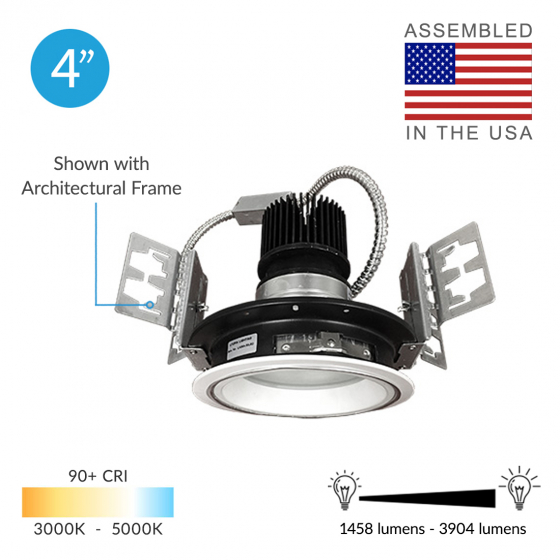 Alcon 14132-4 Mirage 4-Inch Architectural LED Recessed Light